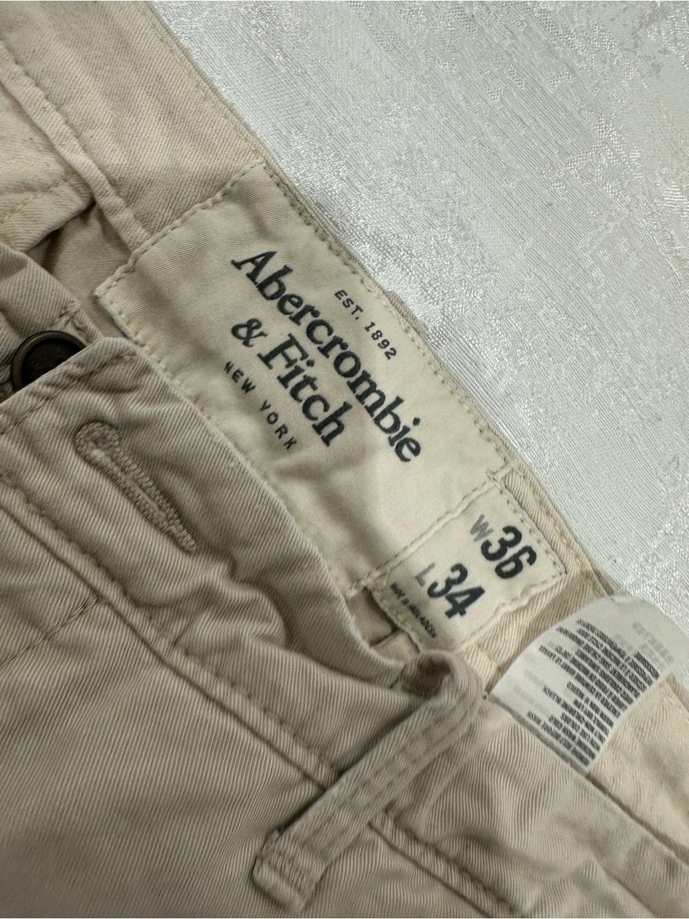 Abercrombie & Fitch Beige Chino Pant